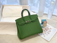 爱马仕包包批发 新到现货 25birkin 小牛togo皮 6G 草坪绿 金银扣