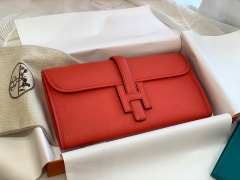 爱马仕女包批发 H家 Jige 29cm 密蜡线缝制.epsom 皮 手包 中包 晚宴包 超级百搭款 T5 西瓜红