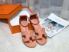 H凉鞋 意大利工坊进口欧洲原A级底 进口法国 swift皮 渠道原厂皮 垫脚: 纯进口意大利走私 混种 环保山羊皮 size: 34-41