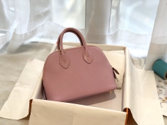 爱马仕香港官网 18mini bolide/保龄球 山羊皮 X9锦葵紫 金银扣