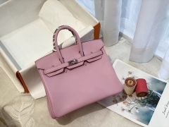 爱马仕香港官网 birkin 25cm swift皮 X9 锦葵紫 PHW 